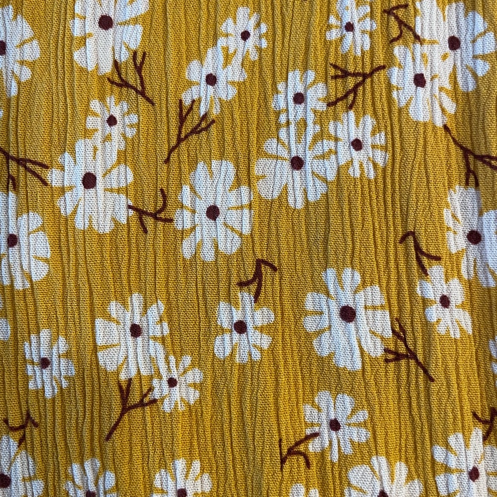 Cupshe Frances Yellow Daisy Floral Smocked Cottagecore Dress EUC - Picture 10 of 12